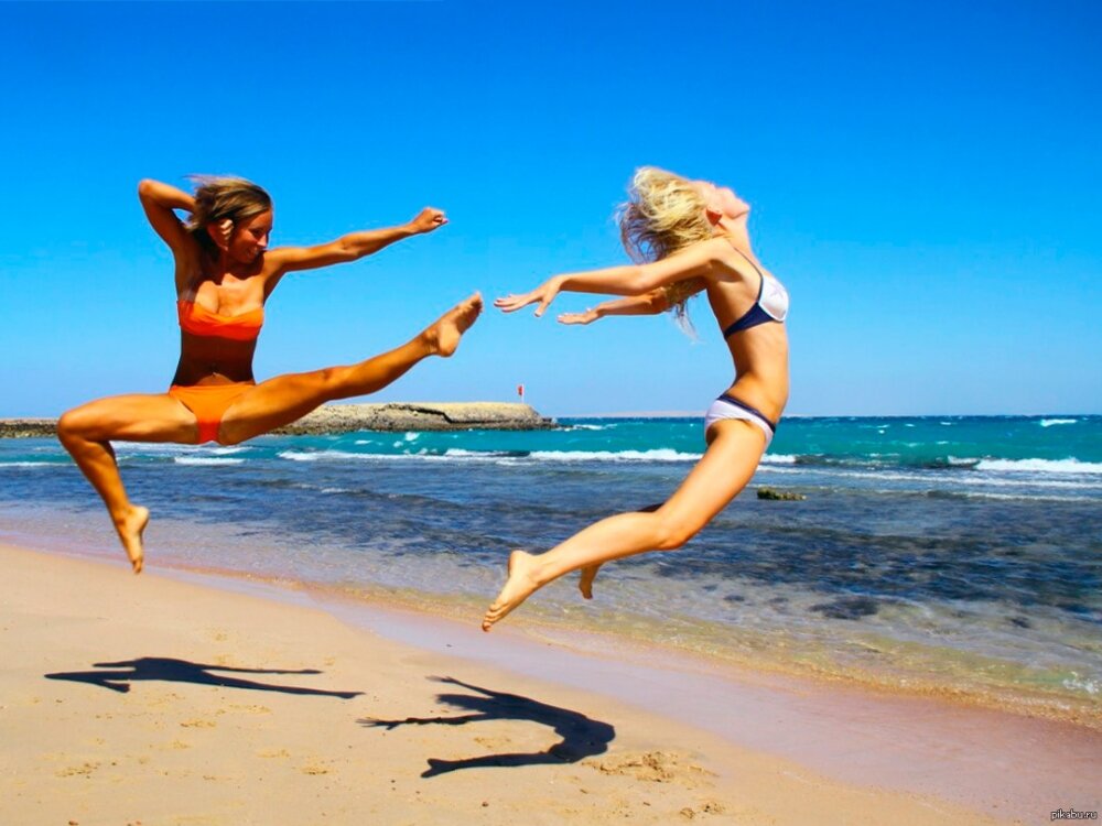 Забавные Фото Девушек На Пляже
